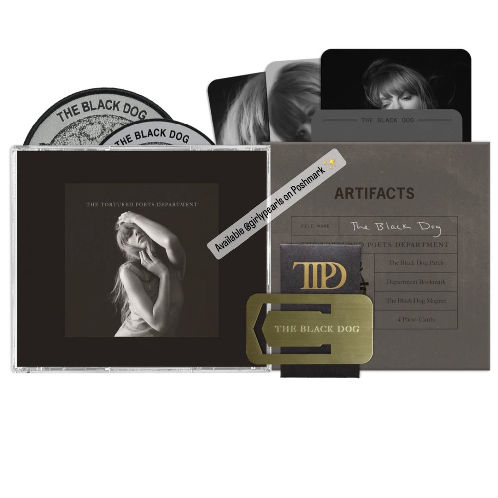 Taylor Swift The Tortured Poets Department Collector's CD + "The Black Dog"